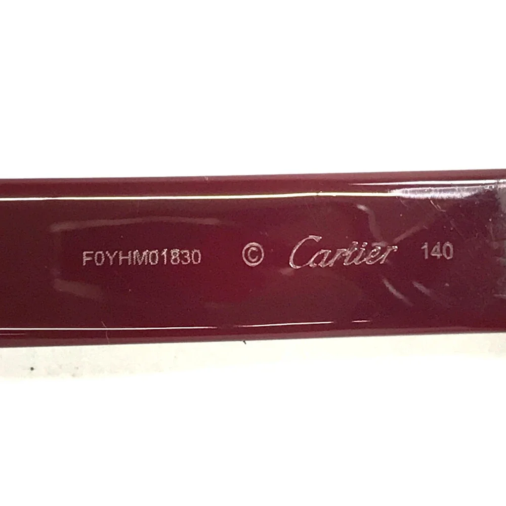 Cartier Eyeglasses Frames CT0315O 003 Burgundy Red Cat Eye Full Rim 53-17-140